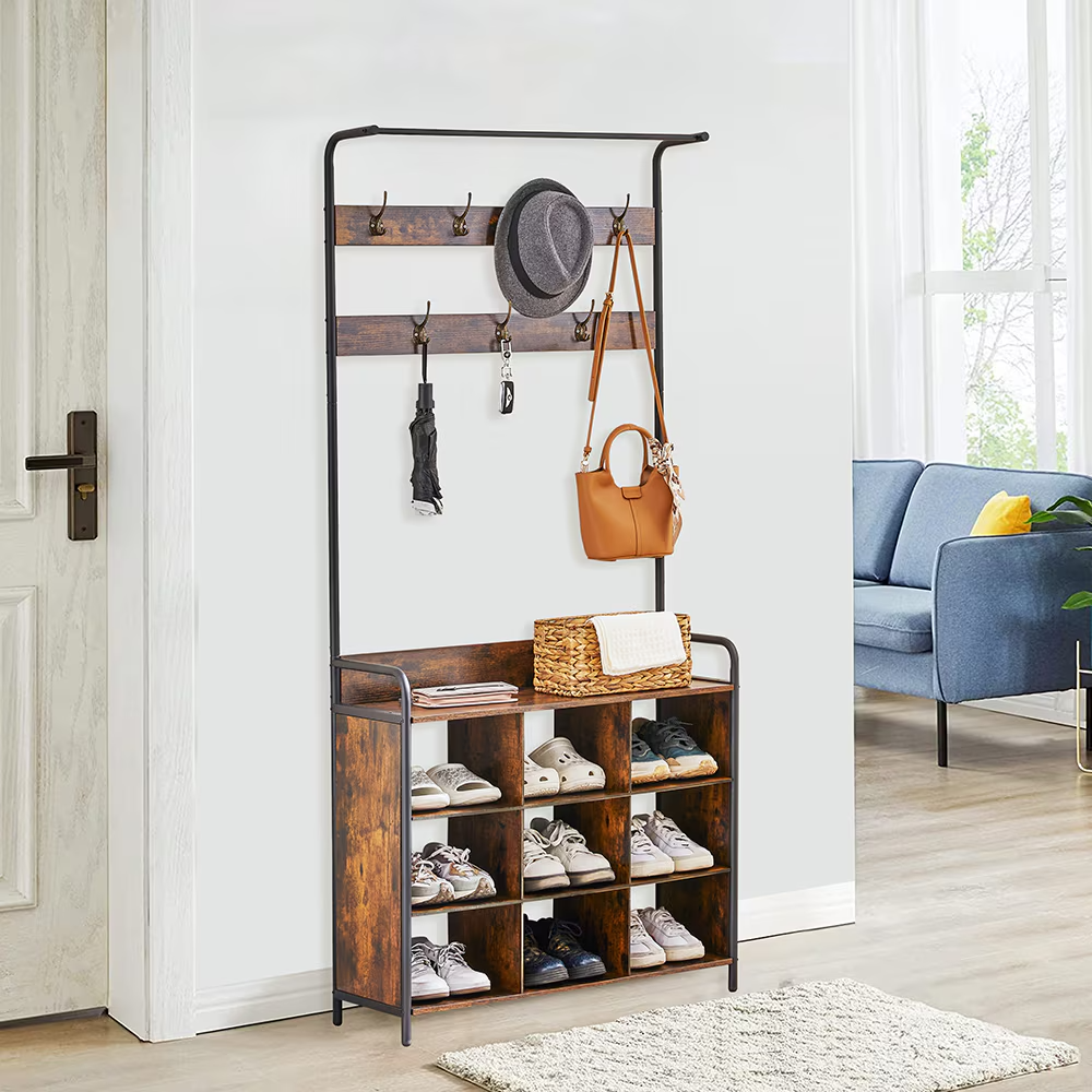 Coat Rack and Storage Shelf