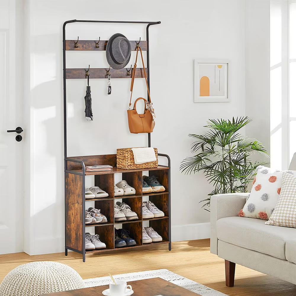 Coat Rack and Storage Shelf