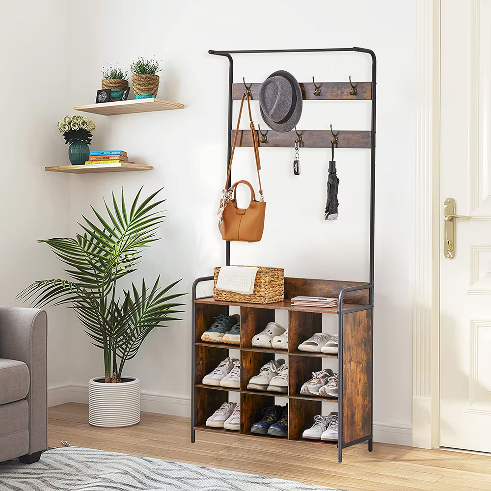 Coat Rack and Storage Shelf